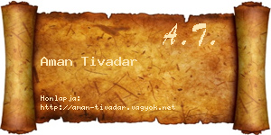 Aman Tivadar névjegykártya